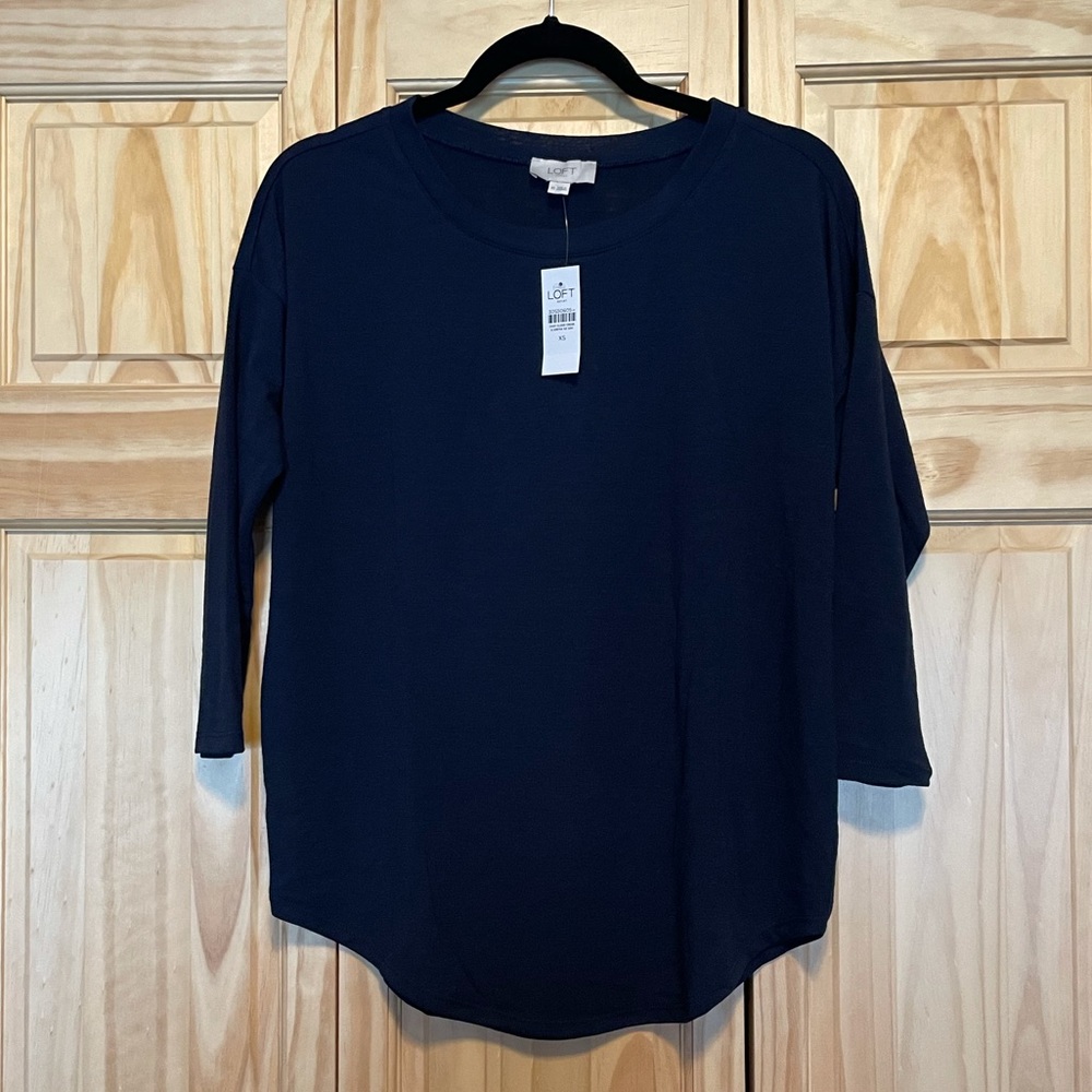 NWT Navy dolman tee